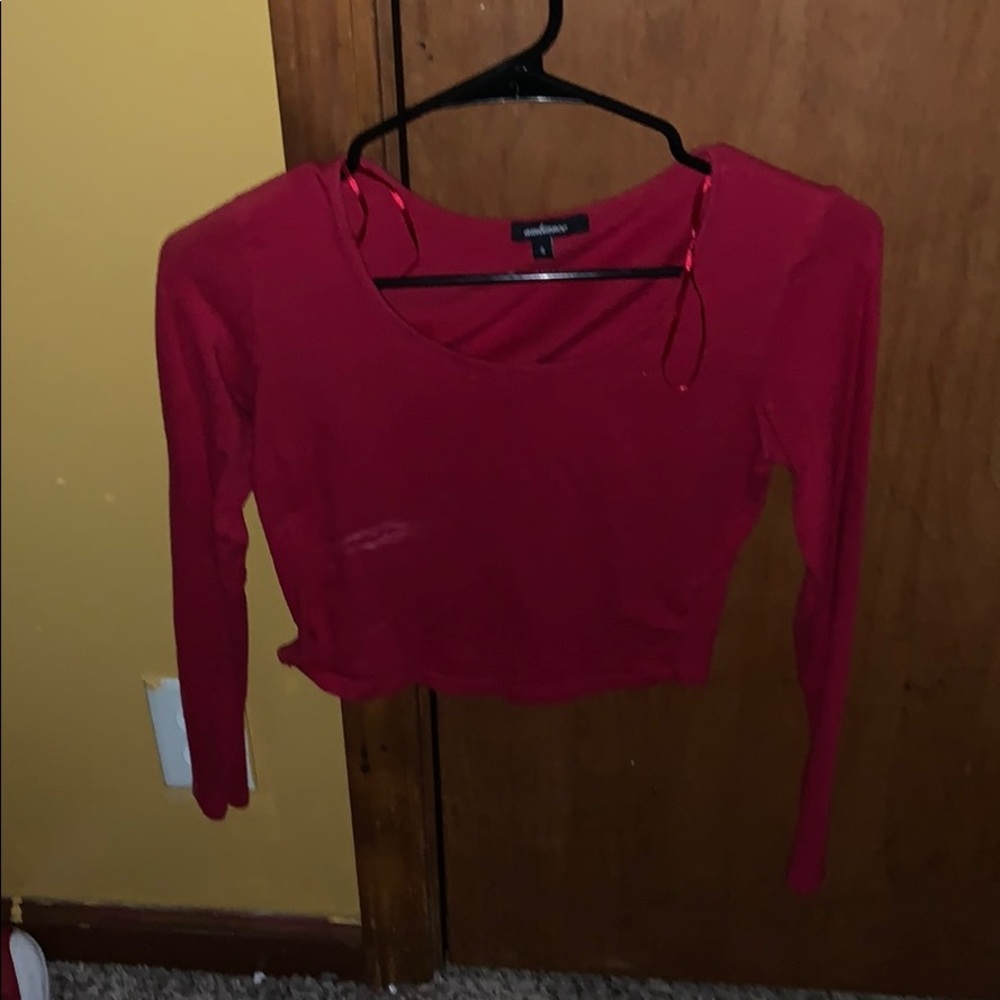 Red crop top